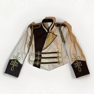 Vintage Antique Hussar Military Asymettrical Jacket Artillery Tunic STANBURY